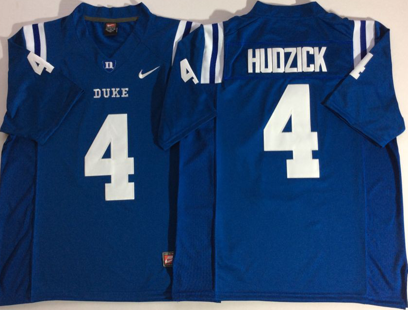 Men Duke Blue Devils #4 Hudzick Blue Nike NCAA Jerseys->toronto maple leafs->NHL Jersey